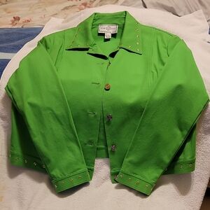 St. John Collection Green Jacket with Embellishments